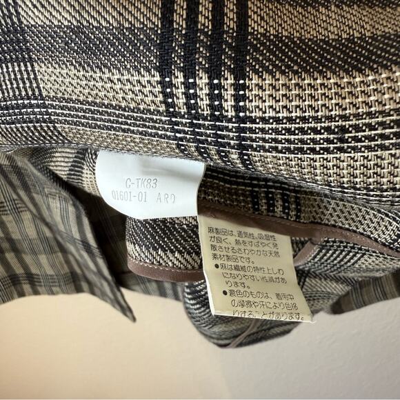Burberry ( Burberrys' ) 90's Vintage Hemp / Linen Plaid Blazer Size XL ? - Picture 3 of 6